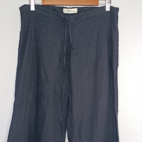 Tysa Designs Linen Blend Lagenlook Wide Leg Pants - Picture 3 of 13